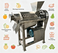 Schroefmotor fruit- en groentesapcentrifuge, hoge productiviteit, 1,5 kW vermogen, waterwasbare constructie, korte onderbrekingsduur voor batchproductie