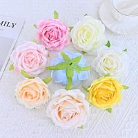 17 Warna Bunga Mawar Sutra Buatan Tangan 10cm Desain Dekorasi Pernikahan Natal Thanksgiving Bunga Artifisial Tanpa Tangkai