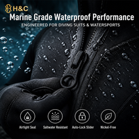 Fermeture éclair imperméable H&C de qualité garantie, multicolore, fournie par l'usine, fermeture éclair métallique pour imperméables, vestes d'extérieur, manteaux de pluie