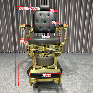 Luxueux Heavy Duty Coiffure Styling Chaise Moderne Réglable Noir Or Barbershop Rasage <span class=keywords><strong>Barber</strong></span> Chaise pour Hommes - Product Image 6