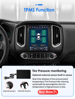 CARUPEZ Radio de Auto con Pantalla LCD IPS Android de 9.7 Pulgadas, DSP, Navegación GPS, para Chevrolet Colorado/GMC Canyon 2014-2019, 7862S, 8 Núcleos, Vertical