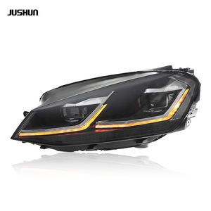 Conjunto de faros delanteros LED completos Jushun Golf 7 con DRL para Volkswagen 2013-2020 estilo doble L - Product Image 1