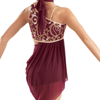 MiDee Costume de danse de haute qualité 3 pièces robe de danse morden paillettes florales robes lyriques pour les filles