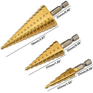 Image 3 Piece Hss Step Drill Set 3-20mm For <b>Thin</b> <b>Sheet</b> <b>Metal</b> Drilling - Product Image 4