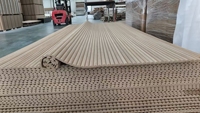 Placage de bois de chêne blanc naturel super flexible, panneau tambour, panneau mural en MDF pliable pour la décoration de meubles, de portes et de murs intérieurs