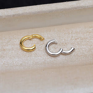 Anneau ouvert en argent S925 de 8,3 mm avec boucle épaisse, composants et trouvailles de bijoux DIY, peut accueillir un pendentif 4794 - Product Image 2