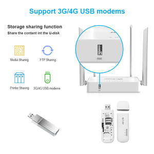 We1626 Bộ định tuyến Wifi openwrt 2.4G 300Mbps cổng USB bán nóng bộ định tuyến wifi Bốn ăng-ten Bộ định tuyến không dây - Product Image 3