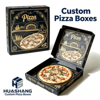 Scatole per Pizza in Cartone Ondulato Usa e Getta, Prezzo di Fabbrica all'Ingrosso, Tutte le Dimensioni, Design Personalizzato, Scatole Stampate per Consegna Pizza