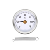 Thermomètres analogiques industriels bimétalliques de température de tuyau de chauffe-eau avec pince à ressort