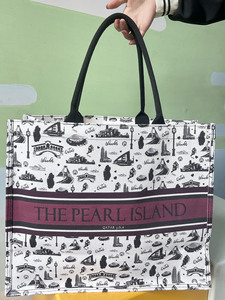 Sac fourre-tout en toile imprimé sur mesure avec doublure en polyester et deux fermetures éclair - Grande capacité, sac de transport pour femmes pour les courses quotidiennes et les voyages - Product Image 3