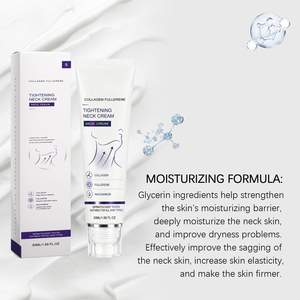 Crème pour le cou au collagène 50 ml, <span class=keywords><strong>anti</strong></span>-<span class=keywords><strong>rides</strong></span>, <span class=keywords><strong>anti</strong></span>-affaissement, raffermissante, hydratante, soin de la peau du cou, étiquette privée, ODM, vente en gros - Product Image 2