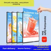Oferta especial de Black Friday Marco de póster A4 con menú de pantalla LED de aluminio rectangular ultrafino para supermercados y cines