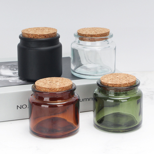 4oz 7oz Contenant vide et réutilisable de luxe en verre ambré clair mat noir couvercles de bocal à bougie pour bouteilles en verre de prière de mariage - Product Image 3
