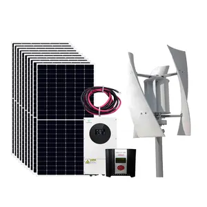 Système d'alimentation hybride solaire éolien 10kw 5 kw système d'énergie solaire hors réseau système d'éolienne solaire