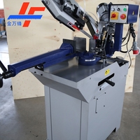 Scie à ruban semi-automatique horizontale de 9'' pour la découpe des métaux avec arc pivotant, moteur de 1,1 kW, tension 220 V/380 V pour le travail des métaux, scie à onglet