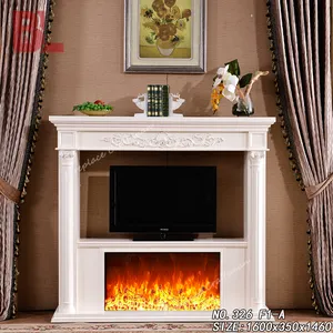 Modern Berdiri Bebas 72 84 Inci Kayu Ukiran Tangan Mantel Surround Perapian