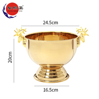 Petit seau à glace en acier inoxydable écologique, couleur or, taille standard, refroidisseur de vin pour bar, refroidisseur de boissons pour fête, logo personnalisé
