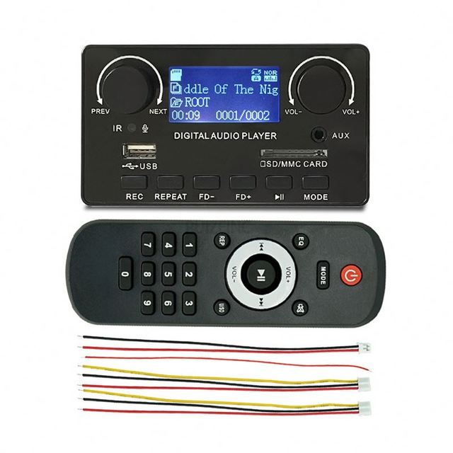 MP3 DECODER BOARD decoding BOARD with BT audio card reading module LCD Display 12V