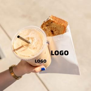 Sacs en papier <span class=keywords><strong>kraft</strong></span> brun recyclables avec logo personnalisé en gros enveloppes en corne de vache à pain résistantes à l'huile <span class=keywords><strong>sac</strong></span> en papier à emporter artisanal - Product Image 5