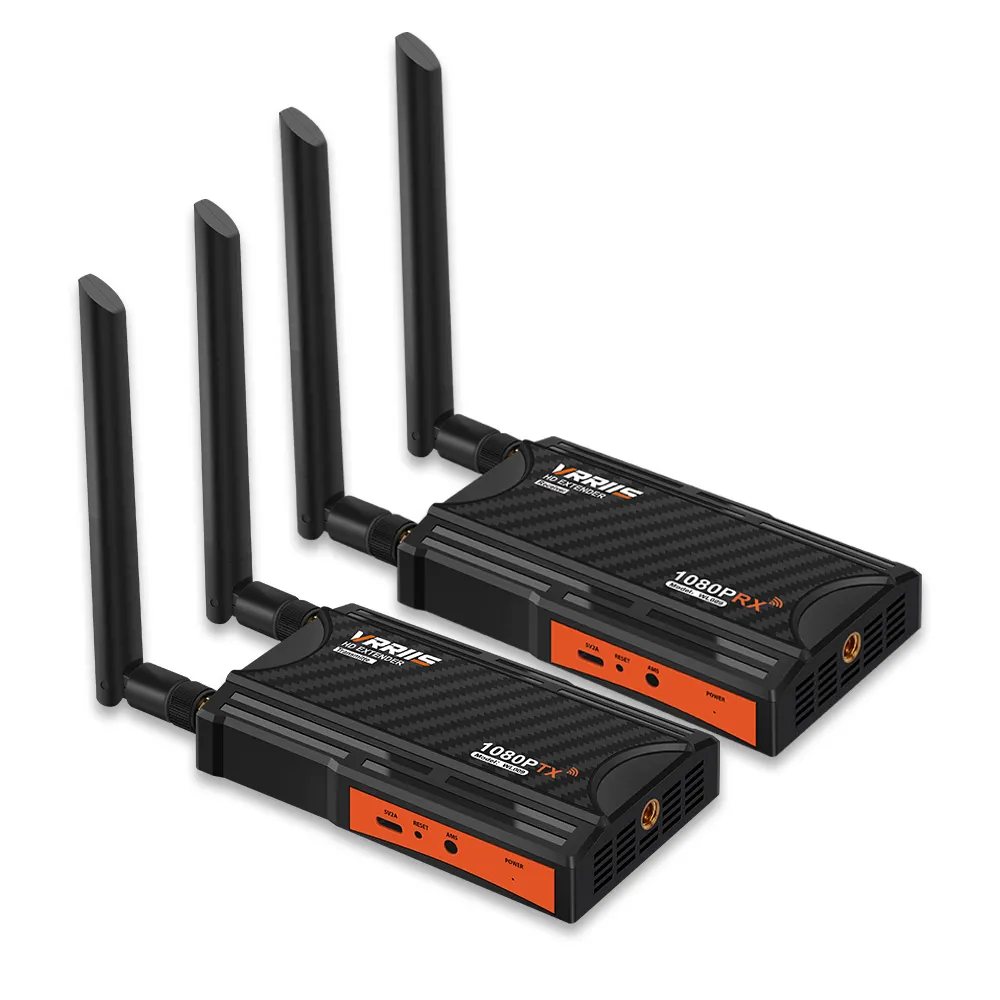Wireless HD Video Transmitter and Receiver 250 Meters Wireless Extender kit 0.06s Latency Through The Wall One-to-many