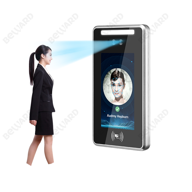 IP66 Facial Terminal Time Attendance 120db WDR Double Camera Biometric Face Recognition