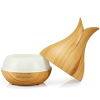 Diffuseur d'huile essentielle, humidificateur d'air 400ml pour parfum de maison avec diffuseur d'arôme de flamme électrique ultrasonique domestique