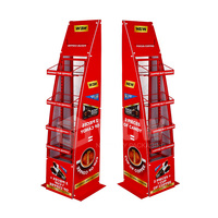 Présentoir en rack pour produits alimentaires et chips pour bonbons sur plancher de magasin de détail personnalisé Présentoir en fil métallique pour supermarché