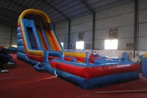 สไลเดอร์น้ำเป่าลม WINSUN PVC สำหรับกลางแจ้ง แบบแห้งและเปียก พร้อมสระน้ำสำหรับสวนน้ำ - Product Image 2