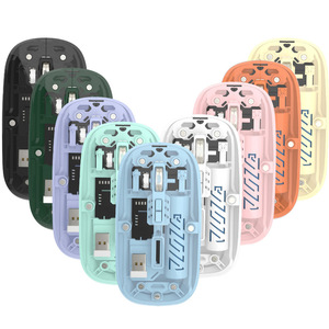 Hot Sale Transparent Dual Mode Mouse Silent Rechargeable Wireless With Power Display For <b>Office</b> Gaming - Product Image 1