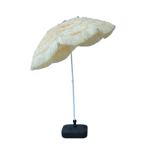 1.8Mร่มชายหาดกลางแจ้งพร้อมเอียงTropical PalapaฟางHutฮาวายBeachกรอบร่มเสาเหล็ก 90 ซม.ธรรมชาติสี - Product Image 1