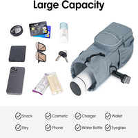 Portable grande capacité 40 oz isolé refroidisseur cordon eau boisson bouteille transporteur fronde étui sac avec poche pour téléphone