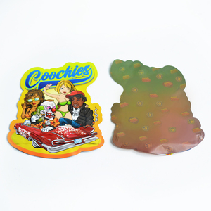 Bolsas de Mylar con Logotipo Personalizado, Embalaje de Plástico, Bolsa de Forma Especial Única, 3.5g 14g 28g 1lb, Bolsas Planas de Tacto Suave con Corte Troquelado - Product Image 3