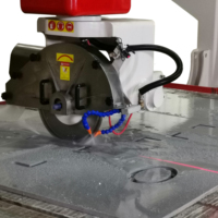 Máquina de Corte y Fresado de Piedra con Puente CNC de 5 Ejes HuaLong Machinery HKNC-650, Sierra de Puente con Enrutador y Elevador de Vacío