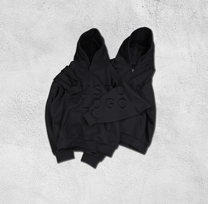 Pull à capuche Boxy personnalisable pour hommes Oversize Heavyweight Zipper Zip Automne Hooded Knitted Crop Embroidered Zip-Up Baggy - Product Image 3