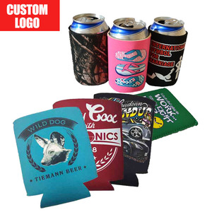 คุณภาพสูง Neoprene Stubby ผู้ถือเบียร์ขวด Insulator 12Oz ระเหิดพับเครื่องดื่ม Cooler Cover