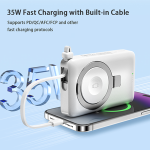 Cargador Inalámbrico Magnético 2 en 1 de 10000 mAh con PD/QC35W, Cable Integrado, Carga Súper Rápida para Múltiples Dispositivos, iPhone y Relojes - Product Image 4