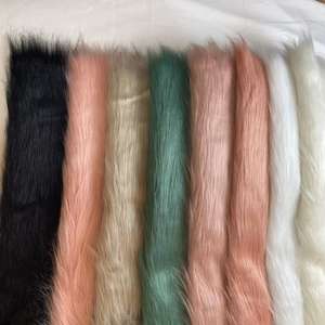 工場卸売100% アクリルフォックスファー/人工合成フェイクファー/100% ポリエステルフェイクファーファブリック - Product Image 5