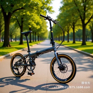 Folding Bike 20 Inch Aluminum Alloy Disc Brake 8 Speed Adult Youth Mobility Bicycle - Product Image 1