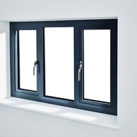 Ventana Abatible de Aluminio con Triple Vidrio Aislante, Resistente a Huracanes NFRC, Vertical, Sin Fugas, con Doble Acristalamiento