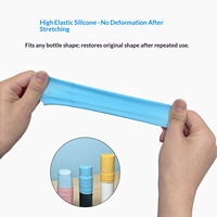 Couvre-bouteille en silicone anti-fuite Youyixuan YYX-666, best-seller transfrontalier, indispensable pour les voyages, ensemble de voyage, articles de toilette, bleu