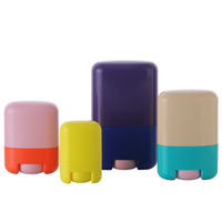 Vente chaude Ovale Rechargeable Solide 15g 35g 50g 75g Vide Déodorant Conteneur couleur personnalisée Bâton Déodorant Bâton Bouteille Emballage
