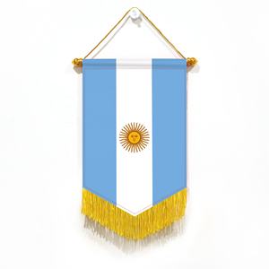 Bandera <span class=keywords><strong>Argentina</strong></span> 20*30cm Banner con colores vibrantes y borlas inferiores adornadas con eventos deportivos Passion Props Flag - Product Image 2