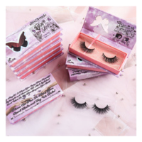 Emballage de cils papillon avec logo personnalisé, boîte vide, violet, rose, fabrication, pièces