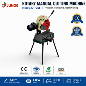 เครื่องตัดวัสดุหลากหลายชนิด JD-P305 กำลังไฟ 1.1 กิโลวัตต์ เลื่อยวงเดือนแบบแมนนวล สำหรับงานตัดอะลูมิเนียม ไม้ พลาสติก โปรไฟล์ และกรอบรูป - Product Image 1