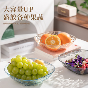 Plateau à fruits de luxe épaissi, design ondulé, plat à collation pour table basse, bol à fruits secs à bord doré, usage domestique - Product Image 4