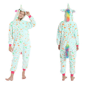 Pijamas de Animales para Adultos, <span class=keywords><strong>Pijama</strong></span> de <span class=keywords><strong>Unicornio</strong></span> de Felpa y Franela, Mono de Dormir con Capucha - Product Image 4