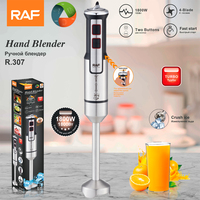 Mixeur Plongeant Manuel Professionnel Portable RAF R.307 à Deux Boutons pour Usage Domestique