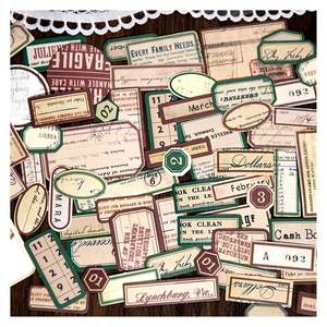 200 feuilles/paquet, étiquettes <span class=keywords><strong>de</strong></span> <span class=keywords><strong>la</strong></span> première série, papier adhésif pour sacs, collage rétro, décoration <span class=keywords><strong>de</strong></span> <span class=keywords><strong>vacances</strong></span>, autocollants pour carnet, messages - Product Image 5