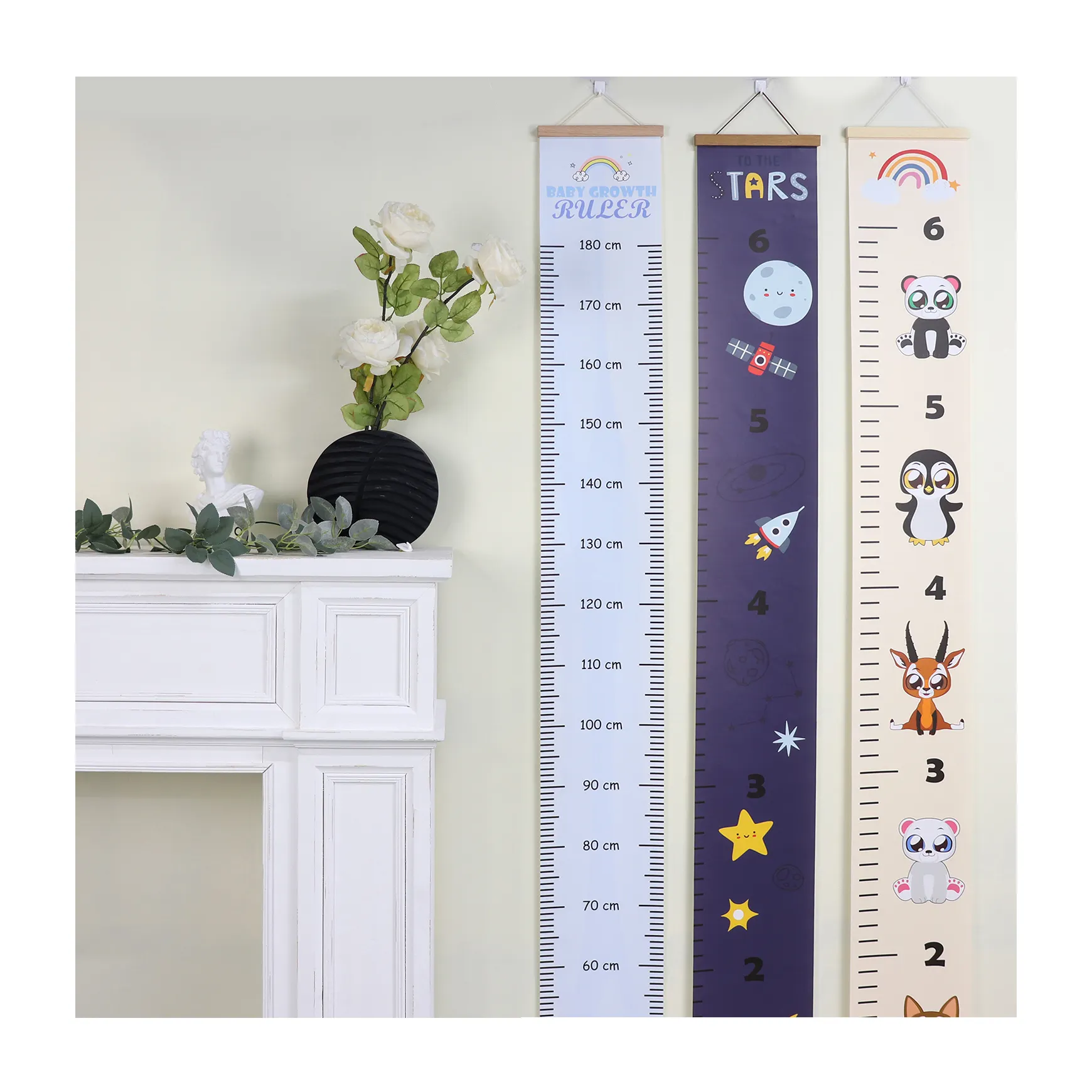 Growth Charts for Kids Baby Height Chart Canvas Ruler Custom Agent a variety of style design