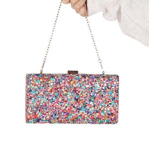 2025 New Ins Trendy Casual Women's Fashion Hand Bags Super <b>Hot</b> Full Sequins Decorated Cloud Satchels for Summer Half Moon - Product Image 3